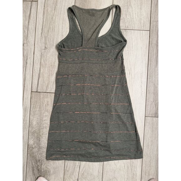 Hurley Womens Small Striped Racerback Cover-Up Dress Green/Gray With Pink Stripe - Picture 1 of 5